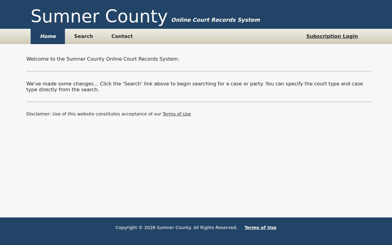 Gallatin residents directory view of the Tennessee online court records search interface